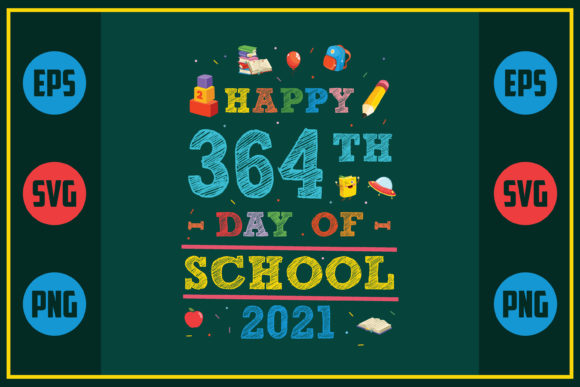 Happy 364th Day of School Graphics for Crafts & Web Publishing
